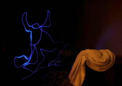 Le Réveil, Lightpainting Photography, 2004, 12 x 17 cm, Réf. 20040102