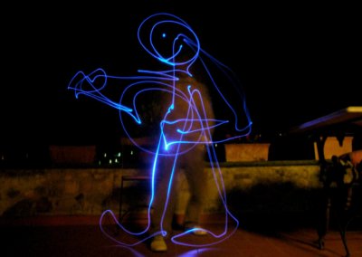 Guitariste, Lightpainting Photography, 2004, 12 x 17 cm, Réf. 20040106