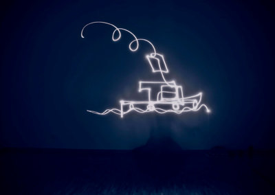 Le Voyage, Lightpainting Photography, 2007, 12 x 17 cm, Réf. 20070706