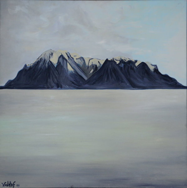 La Montagne, Oil on canvas, 2008, 120 x 120 cm, Réf. 20080706